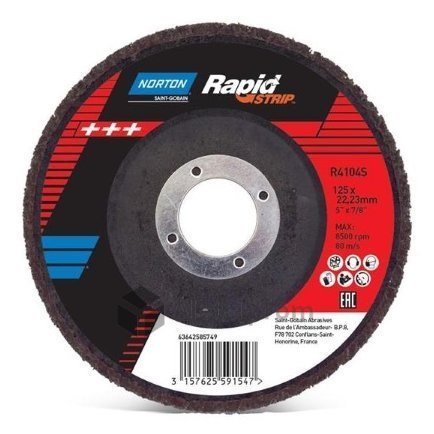 Диск зачистной Norton Rapid Strip 100х25х6 под прямошлифовальный инструмент, для удаления ржавчины, краски и коррозии