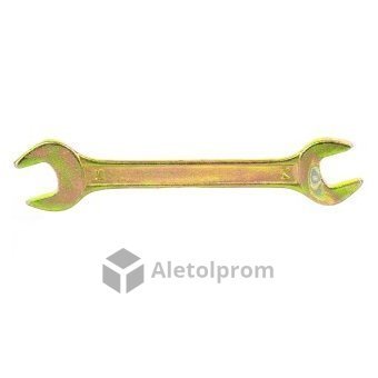 Ключ рожковый Сибртех, 14 х 15 мм, желтый цинк