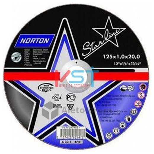 Диск зачистной Norton Starline NSL27 125х6.0х22.23