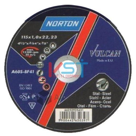 Диск зачистной Norton Vulcan Inox 125х6.4х22.23 для нержавеющей стали