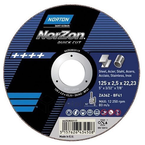 Диск зачистной Norton Norzon Quick Cut 125х4.0х22.23