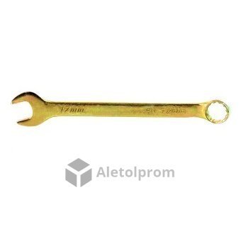 Ключ комбинированный Сибртех, 17 мм, желтый цинк
