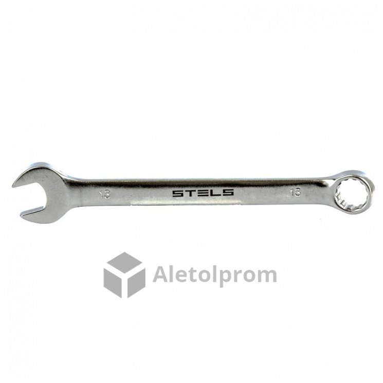 Ключ комбинированный Stels, 13 мм, CrV, матовый хром,