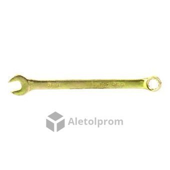 Ключ комбинированный Сибртех, 6 мм, желтый цинк
