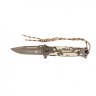 Нож туристический Барс, складной, 220/90 мм, система Liner-Lock, с накладкой G10 на руке, стеклобой