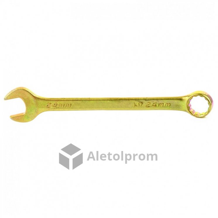 Ключ комбинированный Сибртех, 24 мм, желтый цинк