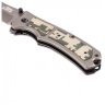 Нож туристический Барс, складной, 210/85 мм, система Liner-Lock, с накладкой G10 на рукоятке