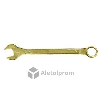 Ключ комбинированный Сибртех, 27 мм, желтый цинк