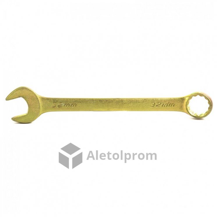 Ключ комбинированный Сибртех, 32 мм, желтый цинк