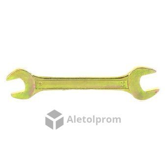 Ключ рожковый Сибртех, 19 х 22 мм, желтый цинк