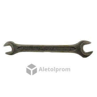 Ключ рожковый Сибртех, 9 х 11 мм, CrV, фосфатированный, ГОСТ 2839