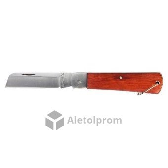 Нож Sparta складной, 200 мм, прямое лезвие, деревянная ручка