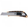 Нож Sparta 18 мм, выдвижное лезвие, металлическая направляющая, металлический двухкомпонентный корпус